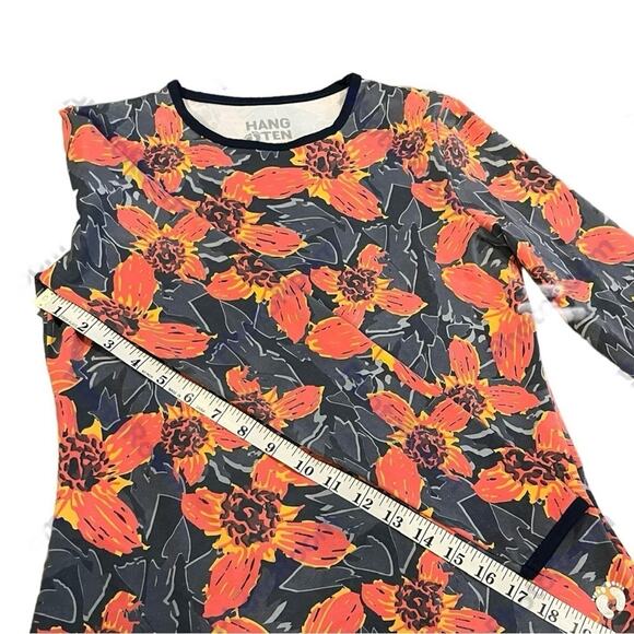 Hang Ten Pullover UPF 50 Floral Sun Rashguard Top Long Sleeve Quick-Dry XS - Picture 13 of 13